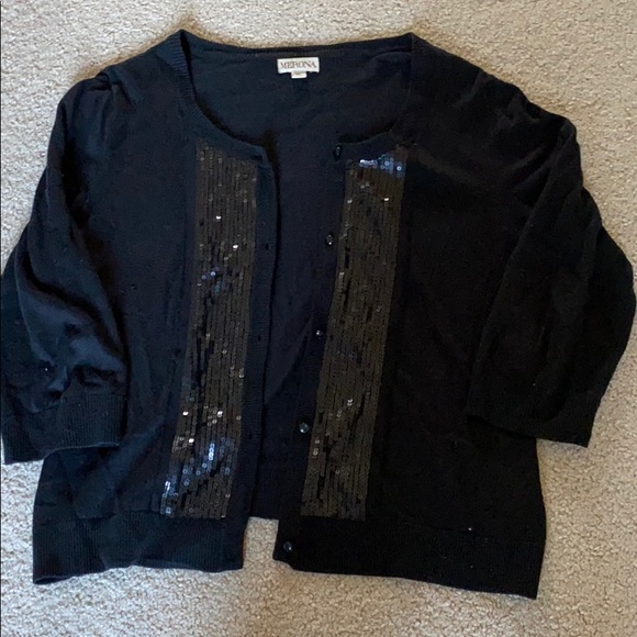 Merona Sweaters - Black sequenced sweater